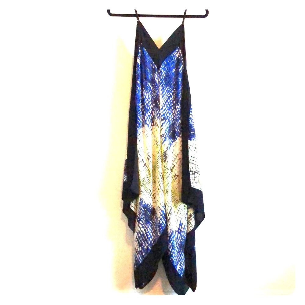 Snake print handkerchief dress